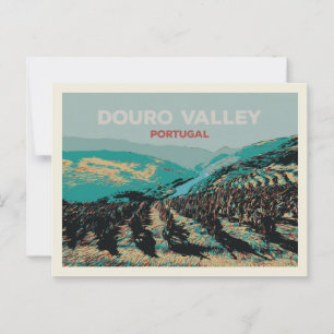 Illustration av Douro-dalen, Portugal Vykort