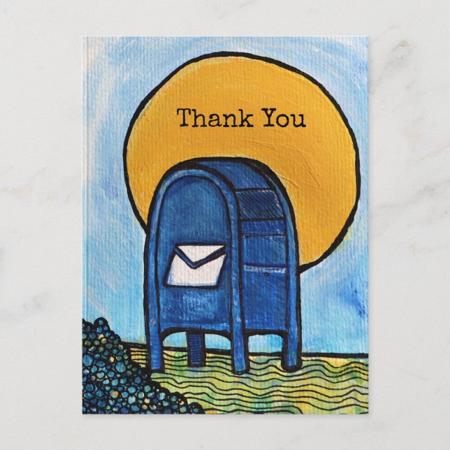 Illustration av e-post i listrutan vykort (Framsida)