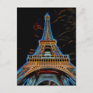 Illustration av Eiffeltornet - Paris, Frankrike Vykort