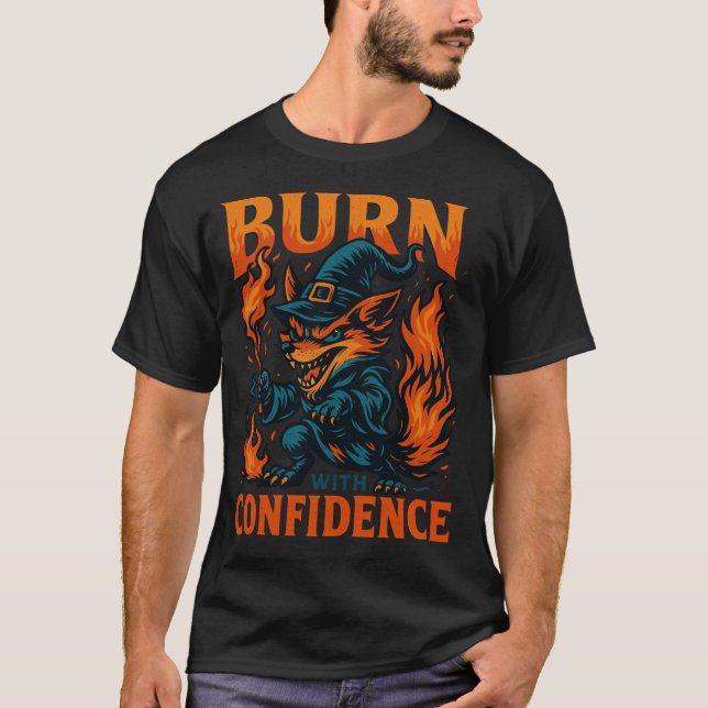Illustration av eldig häxtävulp i tecknad stil t shirt (Framsida)