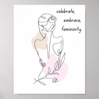 Illustration av elegant kvinnlig form poster