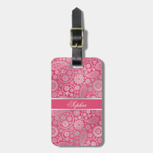 illustration av elegantens trendig paisley-blommön bagagebricka