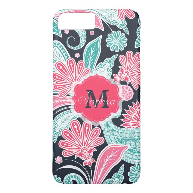 illustration av elegantens trendig paisley-blommön Case-Mate iPhone skal (Baksida)