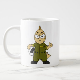 Illustration av en Allosaurus Jet-pilot. Jumbo Mugg