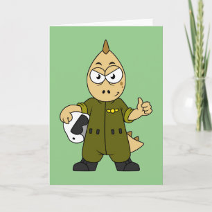 Illustration av en Allosaurus Jet-pilot. Kort