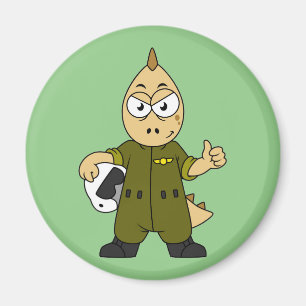 Illustration av en Allosaurus Jet-pilot. Magnet