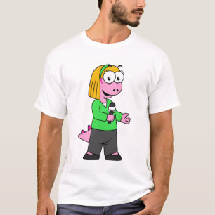 Illustration av en Allosaurus News Reporter. T Shirt
