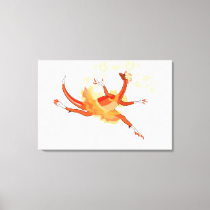 Illustration av en Ballerina Dancing Raptor. 2 Canvastryck