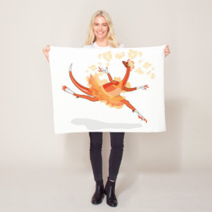 Illustration av en Ballerina Dancing Raptor. 2 Fleecefilt