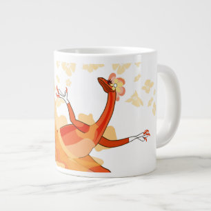 Illustration av en Ballerina Dancing Raptor. 2 Jumbo Mugg
