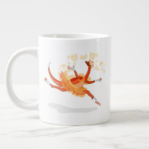 Illustration av en Ballerina Dancing Raptor. 2 Jumbo Mugg