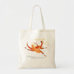 Illustration av en Ballerina Dancing Raptor. 2 Tygkasse