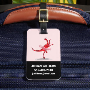 Illustration av en Ballerina Dancing Raptor. Bagagebricka