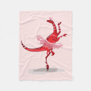 Illustration av en Ballerina Dancing Raptor. Fleecefilt