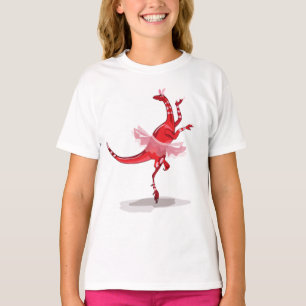 Illustration av en Ballerina Dancing Raptor. T Shirt