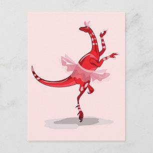 Illustration av en ballerina som dansar rovfågel. vykort