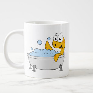 Illustration av en Bathing Loch Ness Monster. Jumbo Mugg