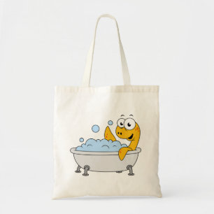Illustration av en Bathing Loch Ness Monster. Tygkasse