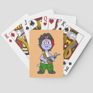 Illustration av en brontosaurus nedtryckt som Ramb Casinokort