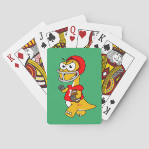 Illustration av en Brontosaurus som spelar fotboll Casinokort