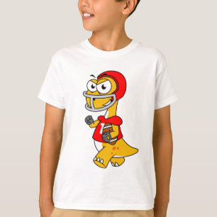 Illustration av en Brontosaurus som spelar fotboll T Shirt