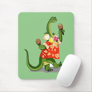 Illustration av en Brontosaurus som spelar Maracas Musmatta