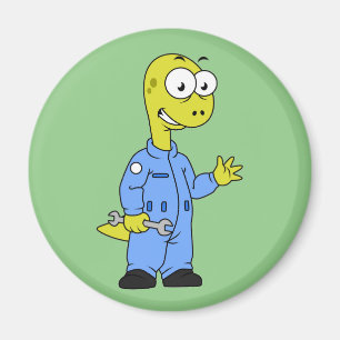 Illustration av en Brontosaurusmekanism. Magnet