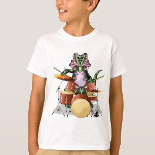 Illustration av en Chasmosaurus som spelar drummen T Shirt