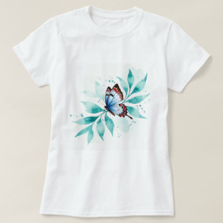 Illustration av en fjäril t shirt