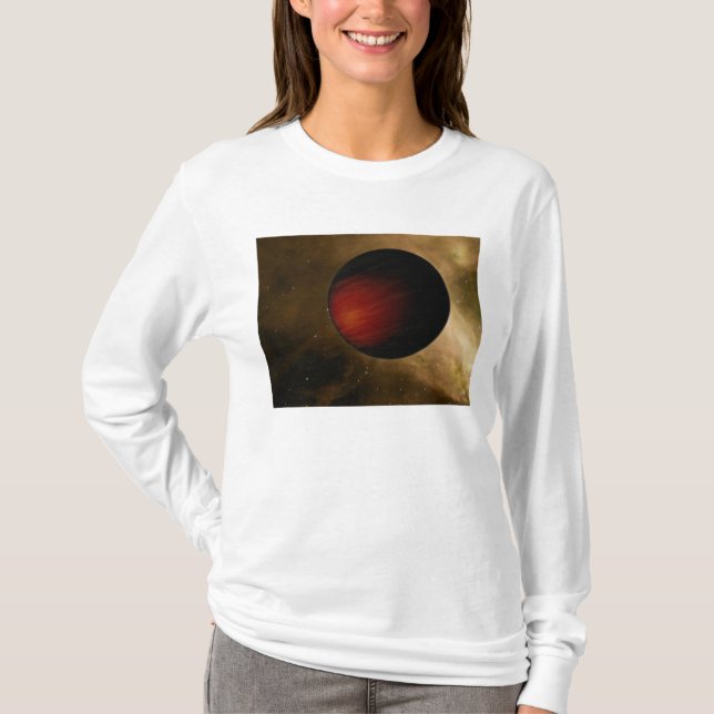 Illustration av en hett Jupiter med namnet HD 1490 T-shirt (Framsida)