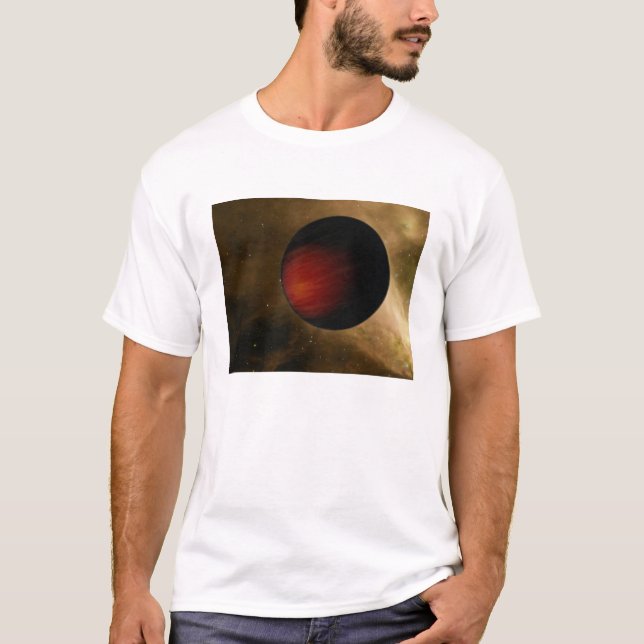 Illustration av en hett Jupiter med namnet HD 1490 Tee Shirt (Framsida)