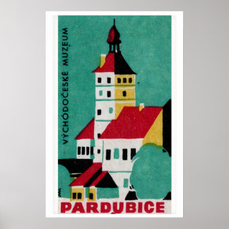 Illustration av en historisk byggnad poster