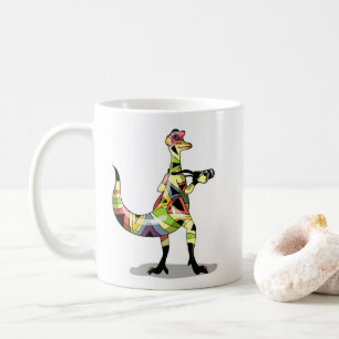 Illustration av en Iguanodon-fotograf. Kaffemugg