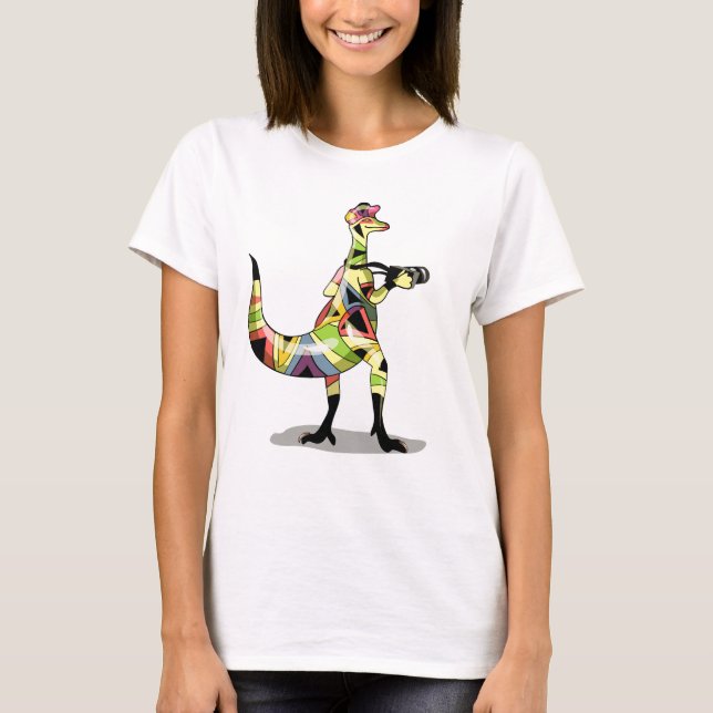 Illustration av en Iguanodon-fotograf. T Shirt (Framsida)