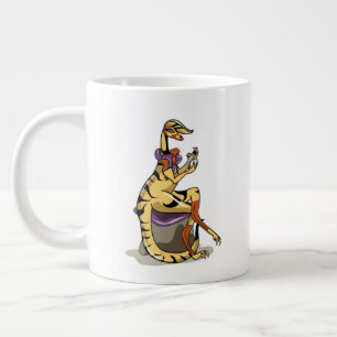 Illustration av en iguanodon som polerar hennes Na Jumbo Mugg
