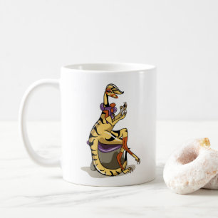 Illustration av en iguanodon som polerar hennes Na Kaffemugg