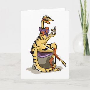 Illustration av en iguanodon som polerar hennes Na Kort