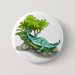 Illustration av en Iguanodon Sunbad. Knapp