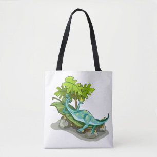 Illustration av en Iguanodon Sunbad. Tygkasse