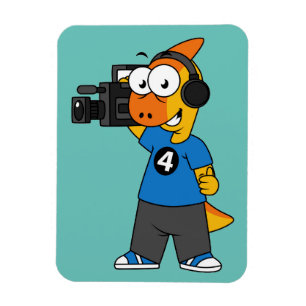 Illustration av en kameraoperatör för parasaurolop magnet