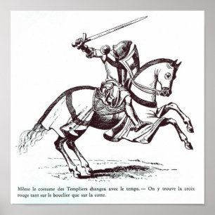 Illustration av en Knight-mall Poster