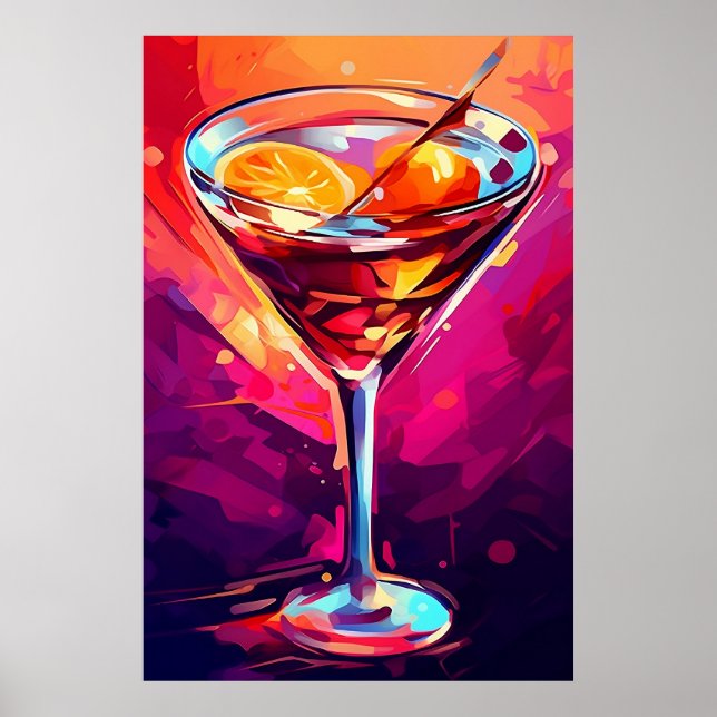 Illustration av en Martini ArtPrint Poster väggbil (Framsidan)