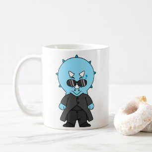 Illustration av en matris triceratops. kaffemugg