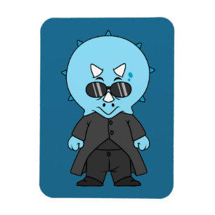 Illustration av en matris triceratops. magnet