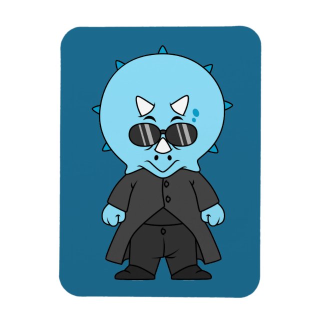 Illustration av en matris triceratops. magnet (Vertikal)