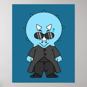 Illustration av en matris triceratops. poster