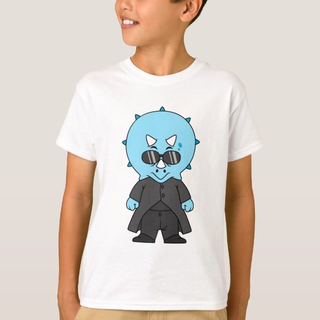 Illustration av en matris triceratops. t shirt (Framsida)