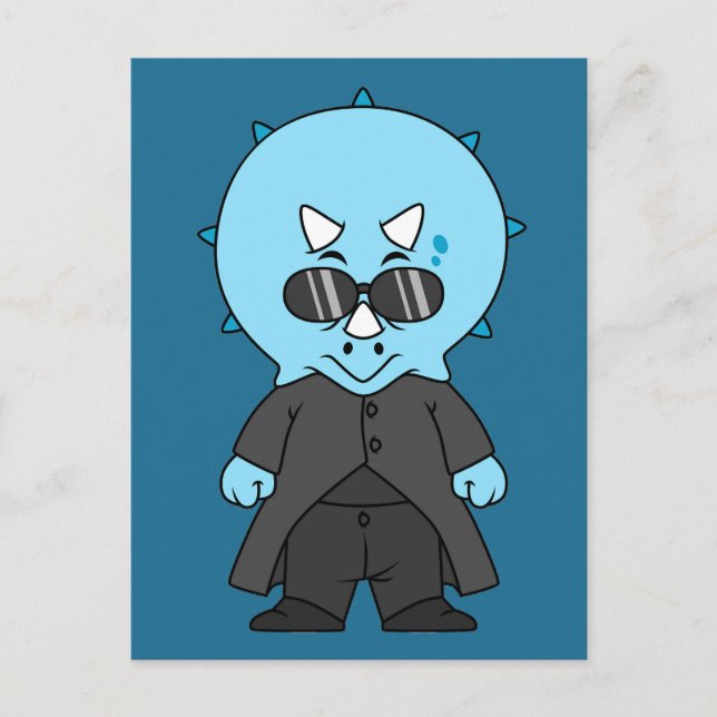 Illustration av en matris triceratops. vykort (Framsida)