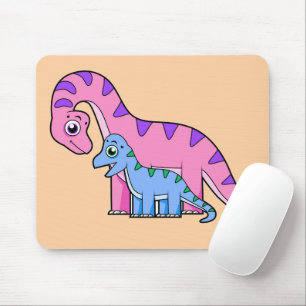 Illustration av en Mor och en barnbrachiosaurus. Musmatta