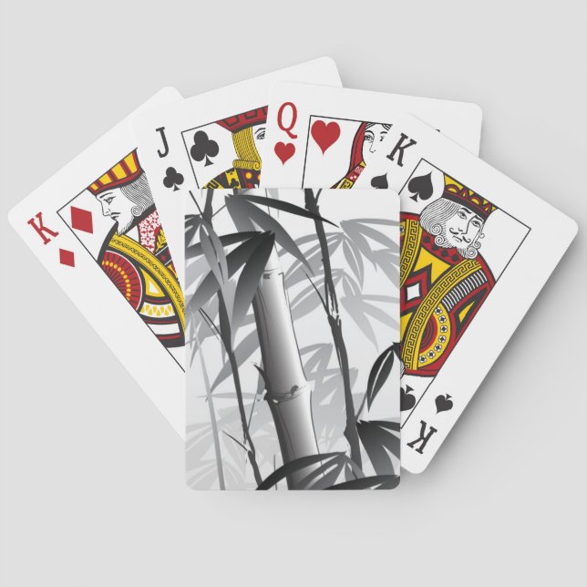 Illustration av en orientalisk stilmålning spel kort (Baksidan)